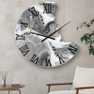 Horloge murale 60cm, effet cassé