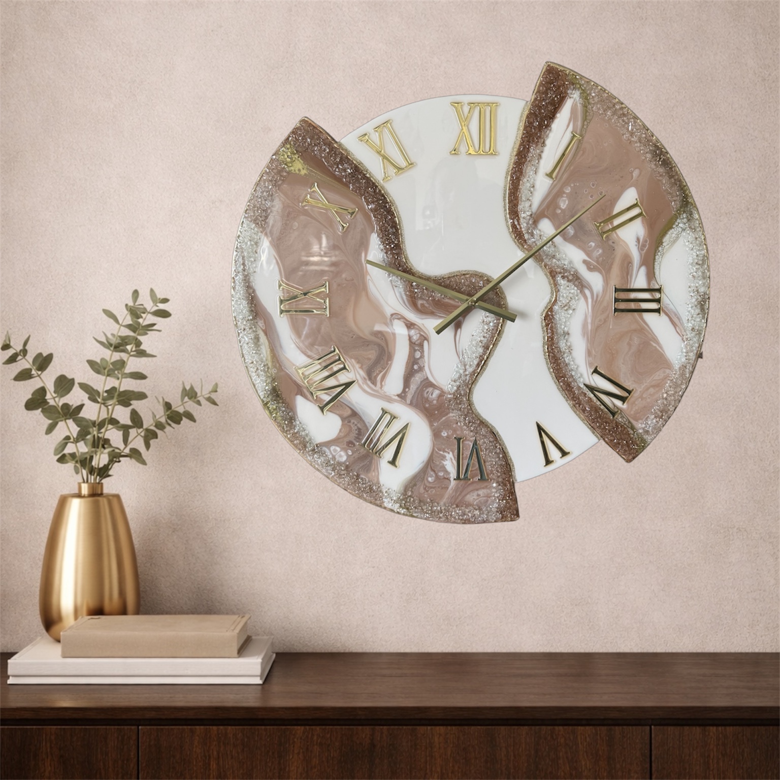 Horloge murale déstructurée, 70cm