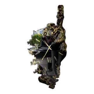 Horloge Corse, 66x30cm, noir et or - En cours de réapprovisionnement